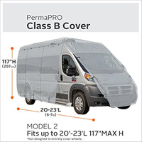 Housse de camping-car en polyester imperméable de classe B, résistante, avec protection UV, épaisseur de 4 mil, pour caravanes et remorques de voitures