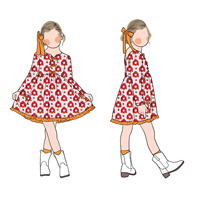 Nouvelle Robe Longue à Volants et Manches Longues 2026, Motif Créatif en Forme de Fruit, Imprimé Frais, 2 Poches Latérales, Nœud Papillon Avant
