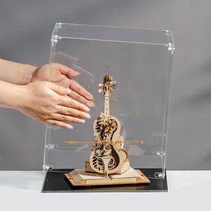 <span class=keywords><strong>ROKR</strong></span> Housse anti-poussière transparente en acrylique, vitrine transparente, étagères en plastique de 3 mm d'épaisseur pour figurines de collection, modèles réduits, jouets, maison - Product Image 2
