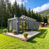 Maison conteneur 40HQ directement de l'usine, conteneur maritime 40 pieds High Cube, maison préfabriquée modulaire en acier, villa moderne avec cuisine entièrement équipée