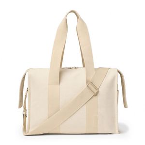 <b>Heavy</b> <b>Duty</b> Canvas Tote Bag with <b>Zipper</b> Closure Crossbody Shoulder Strap Unisex Large Capacity for Outdoor & Travel Use - Product Image 1