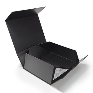 Scatola Regalo Pieghevole Nera in Cartone per Testimoni, Chiusura Magnetica, Realizzata con Materiali Riciclati, Scatole Rigide per Smalto, Olio, <span class=keywords><strong>Cosmetici</strong></span> - Product Image 3