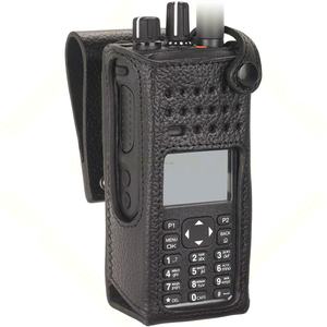 PMLN5842A Hard Leather Carry Case with 2.5 Swivel Belt Loop Display Radio for DP4800E XPR7550E DGP8550E motorola <b>Walkie</b> <b>Talkie</b> - Product Image 5