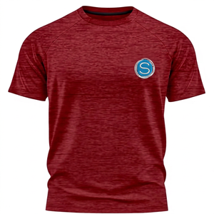 New Men's Casual Blank Quick-Dry Short Sleeve T-<b>Shirt</b> Sports Fitness Running Training Breathable <b>Moisture</b>-<b>Wicking</b> Crew Neck Top - Product Image 1