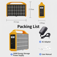 Nouvelle conception de station d'alimentation portable pour le camping en plein air et la maison, générateur solaire 100W 200W, batterie externe, alimentation de secours à domicile avec panneau solaire