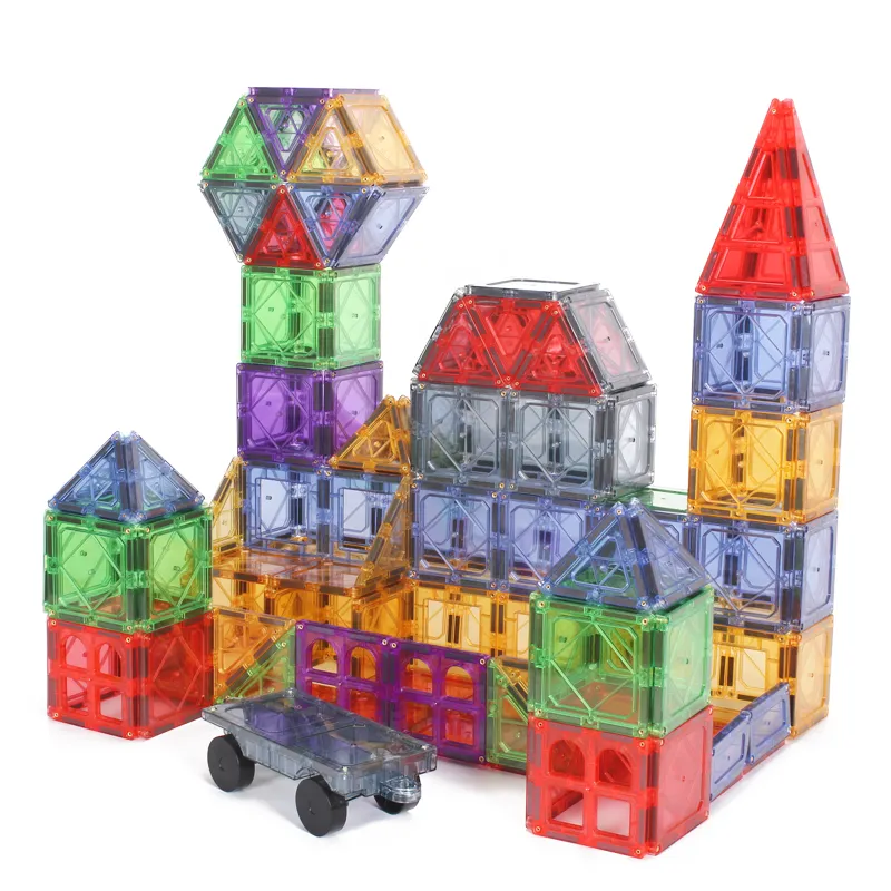 Best Seller Educational Toys Pastel Color Building Blocks for Kids Toys Magnetic tiles 150pcs