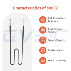 Tùy chỉnh chịu nhiệt độ cao 1850 ℃ W hình dạng mosi2 yếu tố làm nóng cho lò công nghiệp - Product Image 6