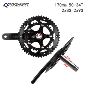 <span class=keywords><strong>Pédalier</strong></span> <span class=keywords><strong>PROWHEEL</strong></span> Road Hollow à double pignons 50T-34T 53T-39T 170mm 110/130 BCD - Product Image 3