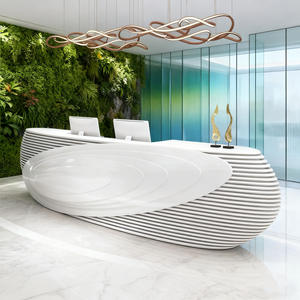 CR017 Artistic Luxury FRP Fire Retardant Checkout Counter <b>Bar</b> Counter for Retail Store Office CEO Room Event Venue Library - Product Image 6