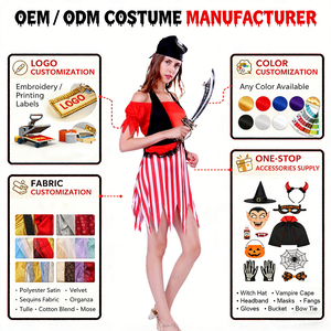 Disfraces de Cosplay de <span class=keywords><strong>Pirata</strong></span> para <span class=keywords><strong>Mujer</strong></span> Adulta, Trajes de TV y Cine, Vestido con Diseño Estampado para Halloween y Carnaval - Product Image 2