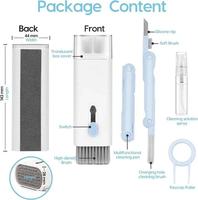 Kit de nettoyage multifonctionnel 7 en 1 populaire pour clavier d'ordinateur, électronique et écran de smartphone, avec spray nettoyant et brosse