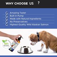 Huile de poisson pour animaux de compagnie en marque privée, 250 ml, huile de saumon naturelle riche en oméga 3, compléments alimentaires liquides pour animaux de compagnie, huile de saumon sauvage d'Alaska pure pour chien