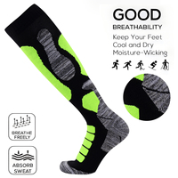 Chaussettes de sport confortables et respirantes en coton 100% avec rembourrage épais bouclé, chaussettes de ski d'hiver pour une performance longue durée et une chaleur optimale