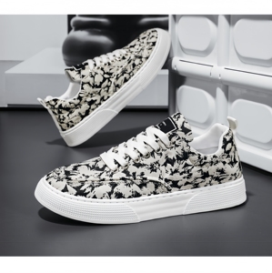 Zapatillas Blancas de Verano para Hombre, Estilo Coreano, Diseño Transpirable de Lona, Suela Gruesa, Deportivas, Casuales, para Caminar - Product Image 6