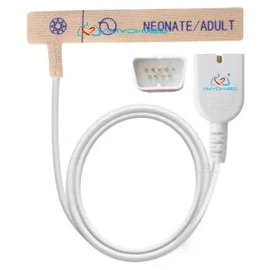 Compatible With Nihon Kohden Non-woven Disposable Neonate/Adult Spo2 Sensor DB9-9P Medaplast Spo2 Probe