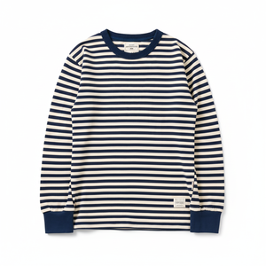 Sudadera a Rayas Informal de Algodón 100% de Nueva Moda Otoñal, Tejido Largo y Holgado, Fácil de Combinar, Tendencia de Moda - Product Image 1