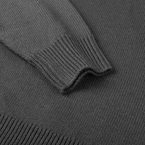 Customized Jacquard Quarter Zip Knitwear Long Sleeve Pullover Wholesale Wool <b>Jumper</b> Men Pattern Sweater - Product Image 6