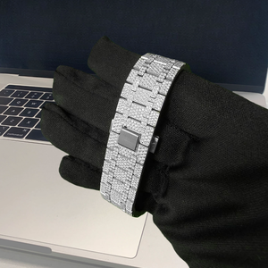 Montre automatique de luxe Hip Hop ETA mécanique en acier inoxydable avec moissanite, aiguilles luminescentes, cadran de 40 mm, résistance à l'eau de 100 bars - Product Image 4