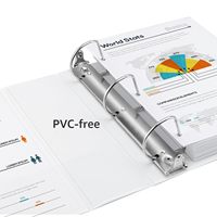 Classeurs à 3 anneaux de 2 pouces, organiseur à anneaux en D, en PVC opaque, pour l'école et le bureau à domicile