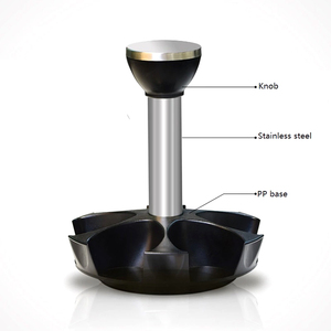 منظم توابل دوار للمطبخ مع 6 زجاجات زجاجية للأعشاب والملح والفلفل - Product Image 4