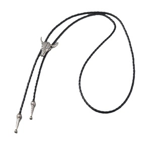 Collana Bolo Tie con Grande Ciondolo a Testa di Toro in Lega, Stile Western Cowboy Vintage, <span class=keywords><strong>per</strong></span> Uomo e Donna, con Cordino in Pelle Regolabile, Gioiello - Product Image 5