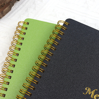 Carnets de notes A5 personnalisés, agenda, carnets de notes dorés à couverture rigide estampage à chaud, journaux intimes avec service d'impression de reliure à spirale
