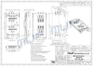 MUP-C714 <span class=keywords><strong>Sim</strong></span> chủ thẻ Ổ Cắm Chất lượng cao 8 Pin <span class=keywords><strong>Micro</strong></span> <span class=keywords><strong>Sim</strong></span> thẻ nối lật loại cho GSM/GPRS - Product Image 4