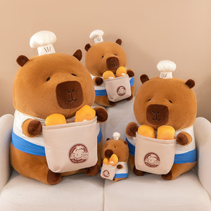 Peluche de Capibara Panadero de Peluche Suave de Dibujos Animados, Juguete de Peluche de Animal de Dibujos Animados Personalizado, Duradero, Súper Suave, Muñeco de Peluche, Juguete de Peluche de Gran Venta - Product Image 2