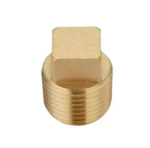 Brass plug with square head :1/2 inch NPT male head fitting