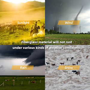 Poste de Fibra de Vidrio Resistente para Construir Cercas Eléctricas Temporales, Poste de Plástico Temporal para Protección de Patio, Jardín, Huerto y Granja - Product Image 4