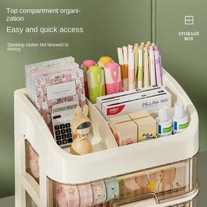 Caja de Almacenamiento de Maquillaje de Plástico con Soporte para Brochas y Bandejas para Sombras de Ojos de Cinco Compartimentos a Buen Precio - Product Image 4