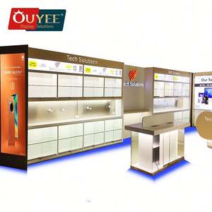 Magasin de téléphones portables Simple étagère vitrine magasin téléphone vitrine en verre étui pour téléphone portable accessoires étagère vitrine mobile - Product Image 3