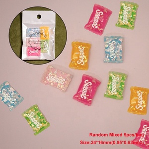 Paso Sico Super brillante brillo lindo caramelo resina púrpura DIY 3D Nail Art Charms moda manicura accesorios Decoración - Product Image 6