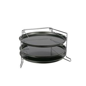 Supports à pizza en acier inoxydable et en fer pur Qualité exclusive Grandes tailles Argenterie Support à pizza à 3 niveaux sur Offres Spéciales - Product Image 1