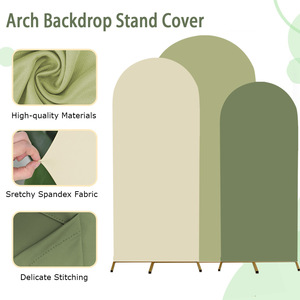Housse de fond de scène en tissu Spandex vert sauge pour arche, idéale pour la décoration de mariages et d'anniversaires - Product Image 4