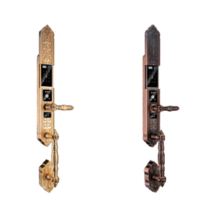 Pour Eseye luxe rétro Style intelligent empreinte digitale serrure de porte noir cuivre aluminium bois Villa Tuya App WiFi réseau clé accès Cloud - Product Image 2