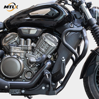 Barre de protection moteur en acier à haute teneur en carbone MTLX pour moto, pare-chocs de protection contre les chutes, compatible Benda Black Flag 600