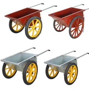 Carro de plataforma de dos ruedas directo de fábrica camión de basura de construcción de cubo de hierro grueso personalizable para carros de mano