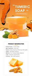 Barra de jabón de cúrcuma Natural orgánica de curcumina para aclarar la piel jabón hecho a mano baño blanqueamiento punto acné eliminar jabón de cúrcuma - Product Image 6