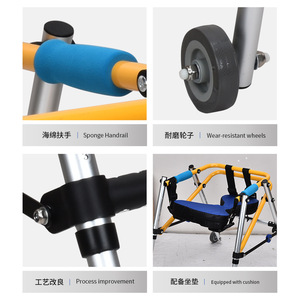 รถหัดเดินเด็ก Wei Yikang รุ่น KDB-914A02LP แบบสี่ล้อ พับได้ สำหรับพยุงขาส่วนล่าง - Product Image 4