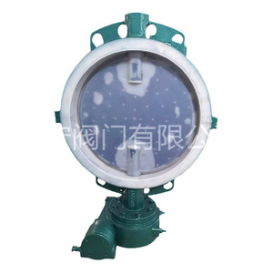 Vannes Yihong à bride, vannes papillon avec doublure en fluor D341F46, doublure en PTFE, 160°C, application pour milieux corrosifs - Product Image 1