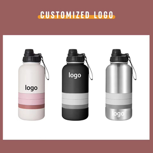 Gamelle portable 3 en 1 en acier inoxydable avec logo personnalisé pour animaux de compagnie, bouteilles de voyage pour nourriture et eau pour chats et chiens - Product Image 5