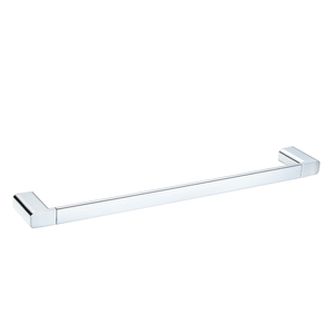 Accessoires de salle de bain modernes, barre porte-serviettes en alliage de zinc chromé, base en acier inoxydable, barre murale - Product Image 5