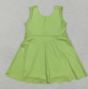 Vestidos Deportivos sin Mangas para Niñas, Estilo Yoga con Volantes hasta la Rodilla, Marca Sister Wear - Product Image 6
