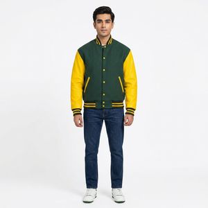 2024 Top Selling Lettermen Varsity <b>Baseball</b> <b>Jackets</b> <b>Men</b> Durable Winter Polyester/Cotton Breathable Embroidered Low MOQ - Product Image 1