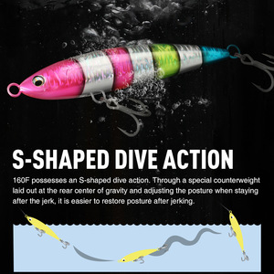 Señuelo de superficie tipo lápiz de 16 cm y 60 g para pesca en alta mar de atún y pez cola amarilla - Product Image 3