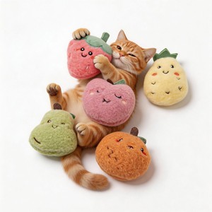 لعبة قطط تفاعلية لطيفة وناعمة على شكل فاكهة محشوة بالنعناع البري للقطط الصغيرة - Product Image 5