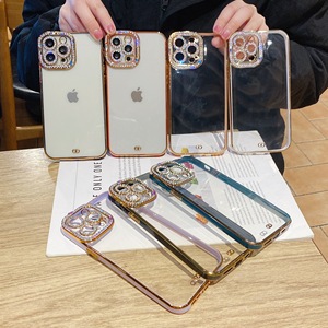 Funda de tpu suave con marco de diamante para teléfono móvil, carcasa trasera para móvil, para <span class=keywords><strong>oppo</strong></span> <span class=keywords><strong>reno4</strong></span>, vivo y21 - Product Image 1