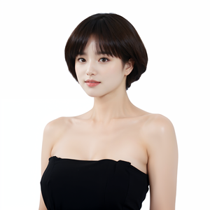 Parrucca da <span class=keywords><strong>donna</strong></span> nera dritta Bob frangia parrucca sintetica per festa uso quotidiano aspetto realistico facile da indossare perfetto per gli acquirenti globali - Product Image 2