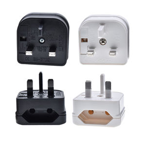 Supporto logo print eu to uk adattatore da viaggio adattatore Plug Converter EU European VDE 2 Pin To UK 3 Pin con fusibile CE BS - Product Image 4